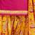 Women's Synthetic Pink & Yellow Printed Unstitched Salwar Suit Dress Material With Dupatta