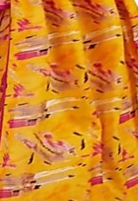Women's Synthetic Pink & Yellow Printed Unstitched Salwar Suit Dress Material With Dupatta 4