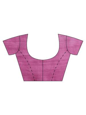 Purple woven cotton saree with blouse 3