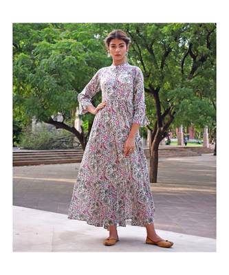 multicolor printed cotton dresses 1