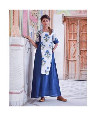 blue printed cotton dresses 2