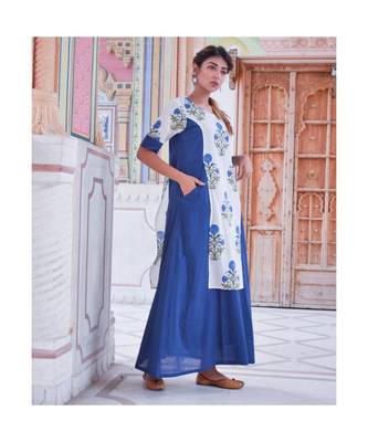 blue printed cotton dresses 3