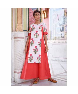 red printed cotton dresses 1