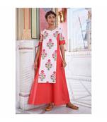 red printed cotton dresses