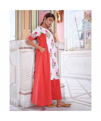 red printed cotton dresses 2