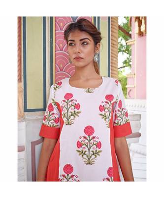 red printed cotton dresses 3