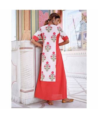 red printed cotton dresses 4