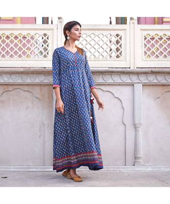 blue printed cotton dresses 3