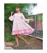 pink printed cotton dresses