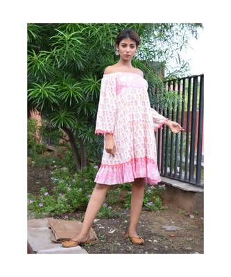 pink printed cotton dresses 3