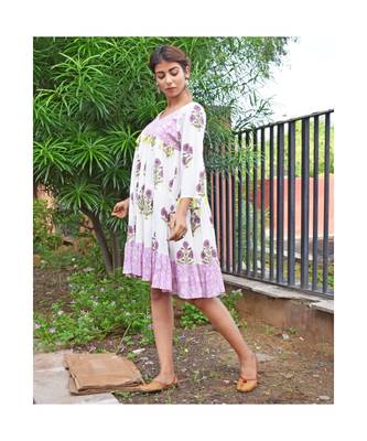 white printed cotton dresses 2