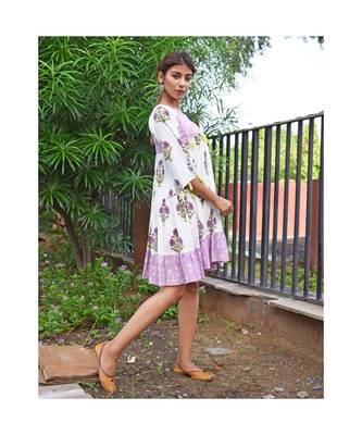 white printed cotton dresses 3