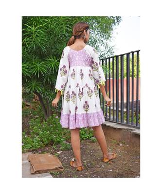 white printed cotton dresses 5