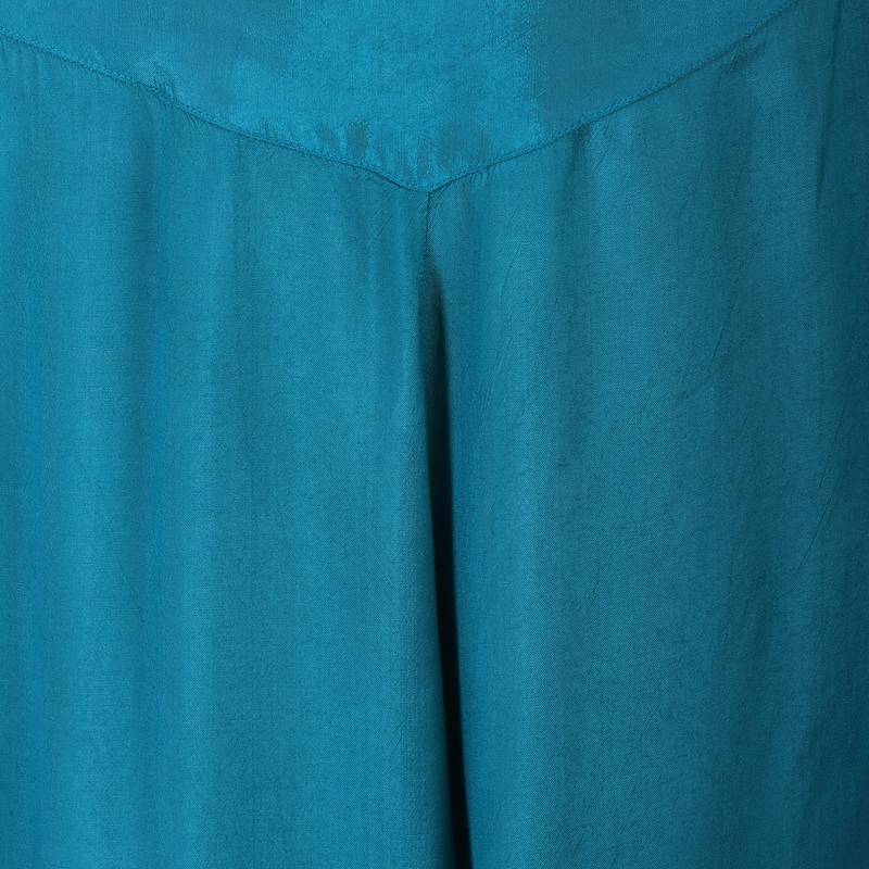 Rayon Sky Blue Flared Bottom Palazzo Pants For Women