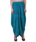 Rayon Sky Blue Harem Pants For Women