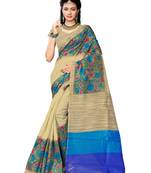 Multicolor Printed Art Silk Saree With Blouse