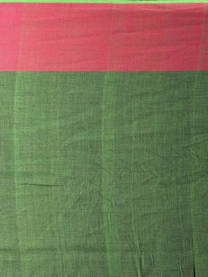 Dark Yellow Pure Cotton Saree With Woven Buttas & Dual Borders 4