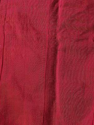 Yellow Blended Cotton Saree With Magenta Broad Temple Border 4