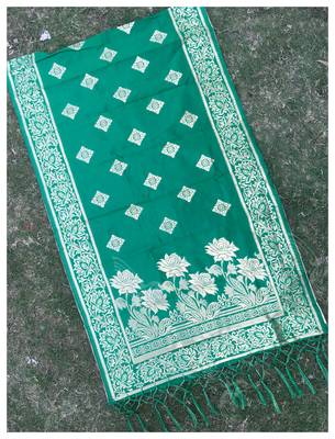 Green Woven Banarasi Dupatta 1