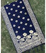 Navy Blue Woven Banarasi Dupatta