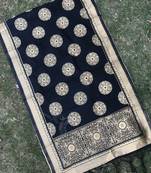 Black Woven Banarasi Dupatta