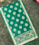 Green Woven Banarasi Dupatta