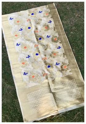 Chiku Banarasi silk dupatta 1