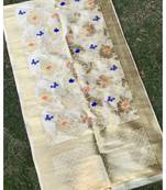 Chiku Banarasi silk dupatta