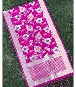 Pink Banarasi silk dupatta