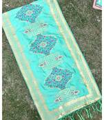 Pista Banarasi silk dupatta