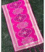Pink Banarasi silk dupatta