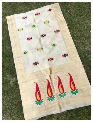Chiku Banarasi silk dupatta 1