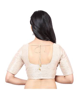 Skin  Mulberry  Padded Designer Ready Made Saree Blouse 2