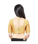 Dark-Gold Mulberry  Padded Designer Ready Made Saree Blouse