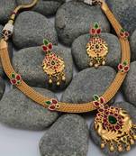 Georgeous High Gold Plated Multicolour Necklace Set