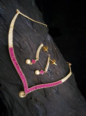 Cz Necklace Set 1