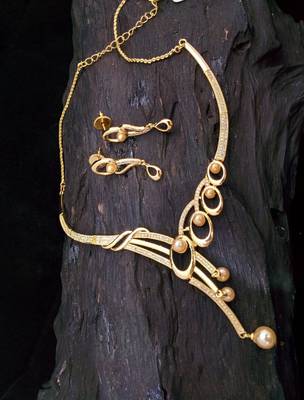Cz High Gold Plated Necklace Set 1