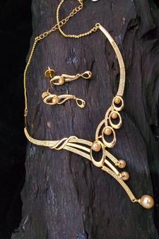 Cz High Gold Plated Necklace Set