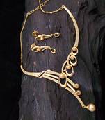 Cz High Gold Plated Necklace Set