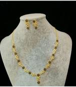 Black Agate Leaf Shape Necklace Set