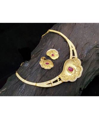 Cz High Gold Plated Necklace Set 1