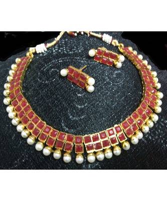 Red Agate Necklace Set 1