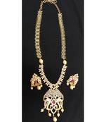 Cz And Ruby Necklace Set