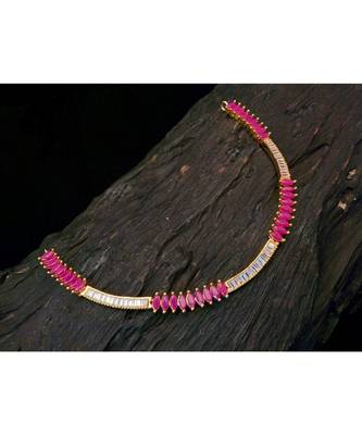 Zirconia Stones Slider Necklace 1
