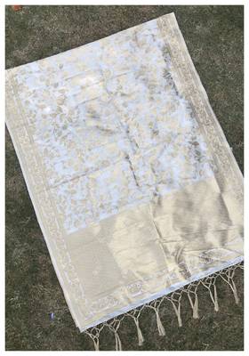 beige woven banarasi Dupatta 1