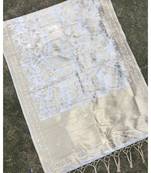 beige woven banarasi Dupatta