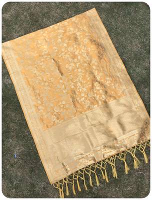 Yellow woven banarasi Dupatta 1