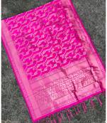 Pink woven banarasi Dupatta