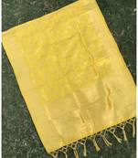 Yellow woven banarasi Dupatta