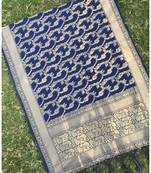 blue woven banarasi Dupatta